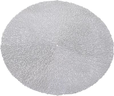 Rasteli Placemat Zilver D 38 cm Voordeelset van 4 stuks