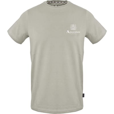 Aquascutum Heren T-shirt met opdruk (Grijs)