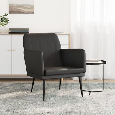vidaXL - Fauteuil - 61x78x80 - cm - kunstleer - zwart