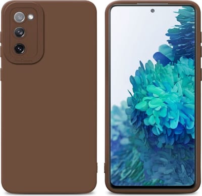 Cadorabo Hoesje geschikt voor Samsung Galaxy S20 FE in FLUID BRUIN - Beschermhoes gemaakt van flexibel TPU silicone Cover Fluid Case