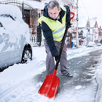 Draagbare Sneeuwschep voor Auto - Compact Aluminium en Staal, Geschikt voor Sneeuw, IJs, Zand en Modder