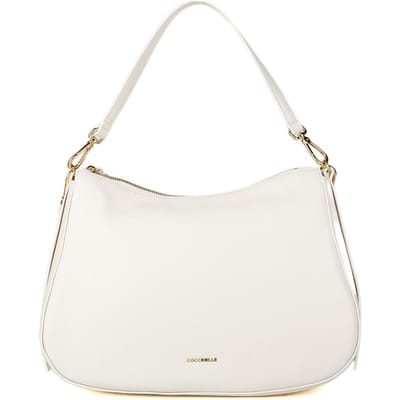 COCCINELLE Leren schoudertas Nory Handbag Grained Leather Pearl crème