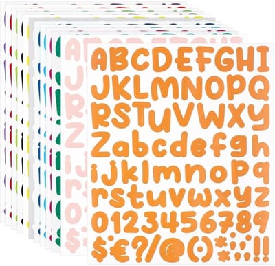 Letterstickers 972 Stuks - Vinyl Stickers - Kleine Letters/Nummers - Waterdicht - Creatieve Decoratie - Zelfklevend Ontwerp