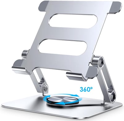 longziming -Tablet Houder - Tablet Stand - Aluminium Tablet Houders - 360° Draaibaar - Twee-Assig Instelbaar - Volledige Aluminiumlegering - Voor Extra Stabiliteit En Koeling - 1 Stuk