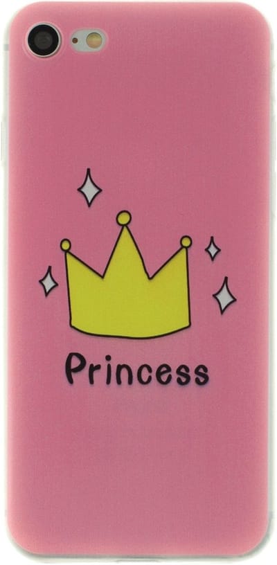 Peachy Roze Amsterdam Princess geschikt voor iPhone 7 8 SE 2020 SE 2022 silicone hoesje case cover