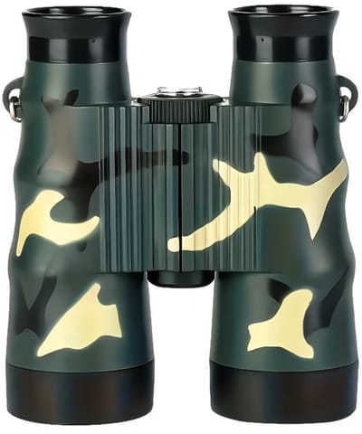 Groen camouflage verrekijker kinderen jongens en meisjes compact speelgoed verrekijker met draaglus voor vogelspotten kamperen educatief speelgoed detective rollenspel outdoor activiteiten