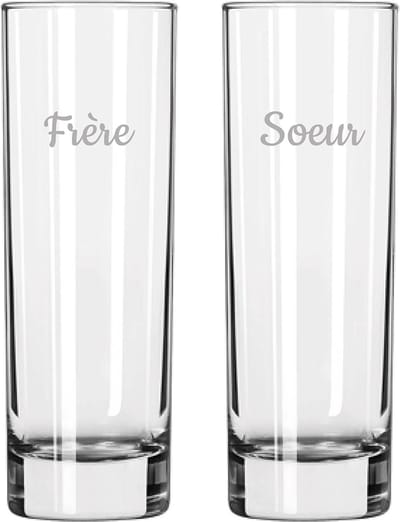 Longdrinkglas gegraveerd - 22cl - Frere & Soeur