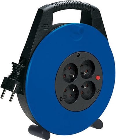 Brennenstuhl Vario Line Kabelhaspel - 4-voudig - zwart/blauw - 5m