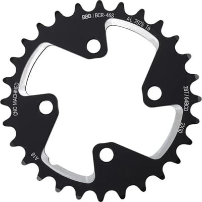 Bbb Shimano Xt Bcr-46s 64 Bcd Kettingblad Zwart 28t
