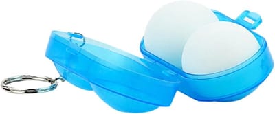 Tafeltennis Opbergdoos - Ballenhouder - Sport Ballen - Transparant Design - 2 Ballen - Blauw