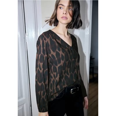 Leo V-hals blouse