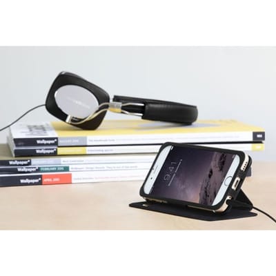 Just Mobile - leren folio hoesje voor iPhone 6s+ - zwart