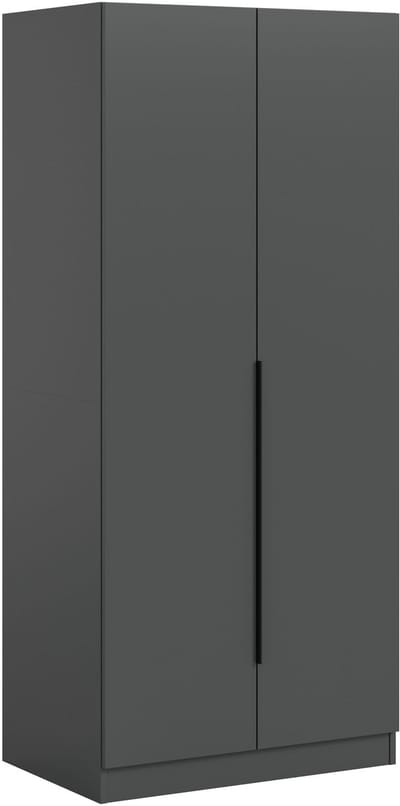 xonox.home Kopenhagen kledingkast met 2 deuren (B/H/D: 80x180x52 cm) in antraciet en antraciet