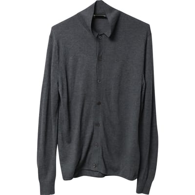 Acne Studios vest met kraag en knoopsluiting in grijze wol