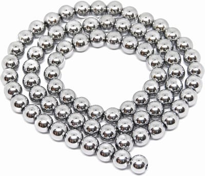Kralen van zilver, 8 mm, 47 stuks, rond