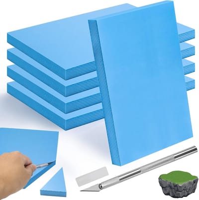 Hoge Dichtheid Styrofoam Platen 20mm voor Creatief Gebruik, Modelbouw en Architectuur (30x20x2cm Blauw) - 5 Stuks