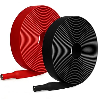 Thijox - 2x 3:1 Krimpslang Ø15,4 mm 2m - Waterdichte Lijm Krimpslangen voor Kabelisolatie, Markering, Kabelbundeling en Reparaties (Zwart & Rood)