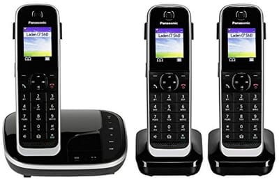Draadloze familie-telefoon met antwoordapparaat en 3 handsets - Stralingsarm en Oproepbeveiliging