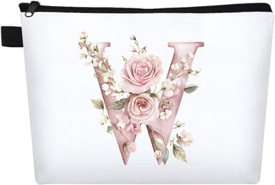 Persoonlijke Make-up Tas A-Z, Kleine Make-up Tas voor Vrouwen, Perfect als Cadeau voor Verjaardag of Bruiloft, Ideaal voor Reizen en Dagelijks Gebruik