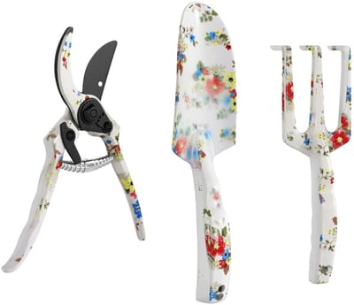 Snoeischaren set - Tuinscharen set - 3-delig - Tuinschaarset - Metalen Tuingereedschap inclusief Troffel, Handhark en Snoeischaar - Tuinschaar - Tuingereedschapset - Heggenschaarset - Takkenschaar