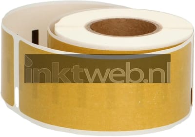 FLWR - Labels / Dymo 99010 / goud / Geschikt voor Dymo