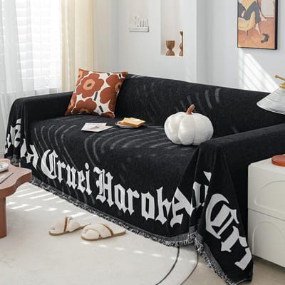 Effen Kleur Bankhoes Handdoek Bank Transformatie Anti-Kras Bankkussen Scandinavisch Modern All-Inclusive Universele Hoes Deksel Deken 180*130cm gray