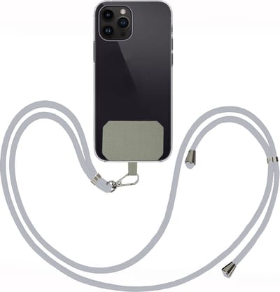 Telefoonkoord Universeel Verstelbaar Telefoon Koord Telefoonkoorden Telefoonketting - 150 cm - Lichtgrijs