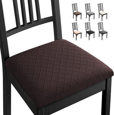 Moderne Eetkamerstoelhoezen - 4 Stuks Afneembare Wasbare Stretch Hoes voor Stoelen