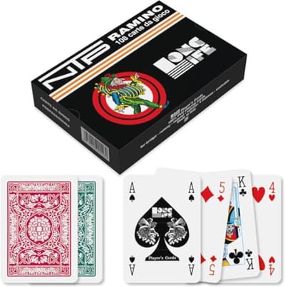 Floral Speelkaarten - Rood/Groen - 55 Stuks, PVC, Geschikt voor Poker en Blackjack