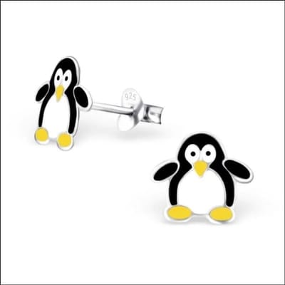 Aramat Jewels | Oorbellen | Zilveren Pinguïn Oorbellen - oorbellen meisje | pinguin-11x10mm | |9mm | Zilver | Kinderen | Verkleurd niet