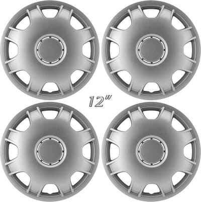 4-Delige Wieldoppenset Speed 12-inch zilver