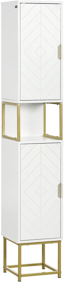 Badkamerkast - Badkamer Kast - Badkamer Kastje - Kolomkast - Badkamerkasten Hoog - Badkamerkastje - Badkamer Kastje - Kast - Badkamer - Badkamerkast - Badkamer Accessoires - Badkamermeubel - Badkamermeubels - Kastje - Kasten