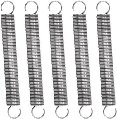 Trekveren met haak - Spanveer Verenstaal - Bevestigen en Spannen - Roestvrij staal 304 - 65 mm - Zilverkleurig