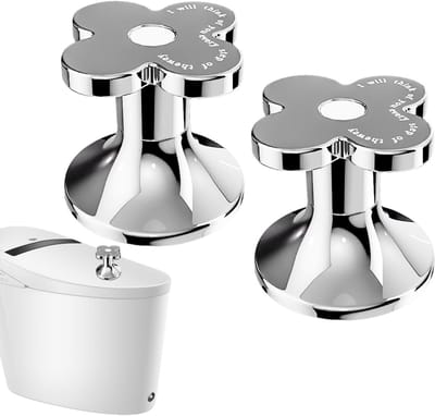 Toilet Knop - Spoelknop Hulpmiddel - Moeiteloos Doorspoelen - Bloemvorm Design - 10.4 cm - Wit
