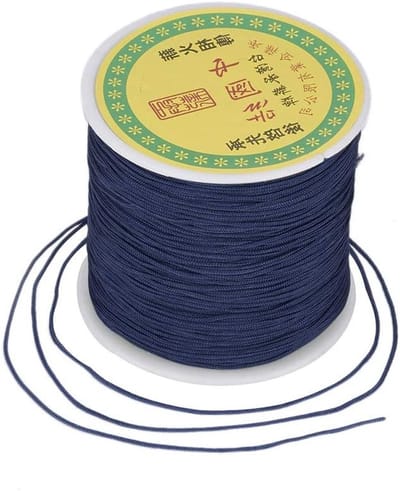 100m 0.8mm Nylon Koord Gevlochten Bead Draad voor Chinese Knopen, Macramé Touw en DIY Sieraden maken, Prussian Blue