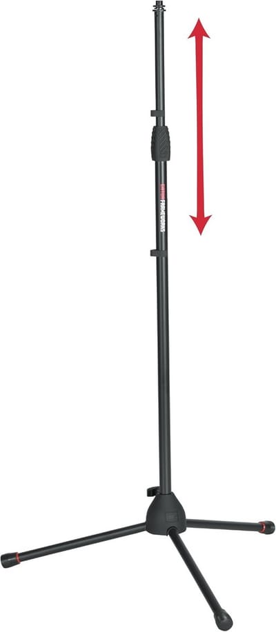 Standaard microfoonstatief met instelbare hoogte en adapters voor 3/8" en 5/8"