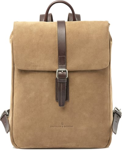 Castelijn & Beerens - Veneto Nubuck Rugzak 15.6 RFID | taupe -