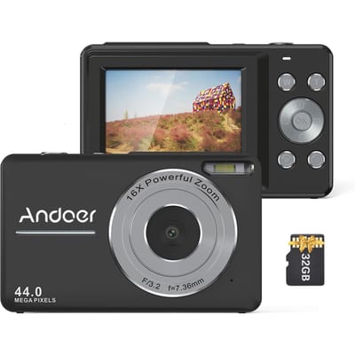 Andoer Draagbare 1080P Digitale Camera Video Camcorder 44MP Autofocus 2.5 IPS Scherm 16X Digitaal