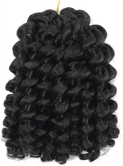 Gehaakt haar - Krullend vlechthaar - Haar styling - Natuurlijk uitziend - 8 inch 6 pakjes - Gitzwart