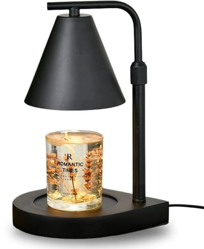 ZoeZo Kaars Verwarmer Lamp - Waxbrander - Candle Warmer - Wax Warmer - Geurbrander - Met Timer - Zwart