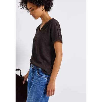 Gestructureerd gemengd shirt