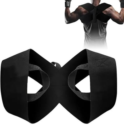 Stevige schouderbanden, verstelbare houdingscorrector Geschikt voor de rug, apparaat Geschikt voor correctie van een gebogen rug, open schouderbanden, krachttraining, bankdrukken, overhead press - XL (75-85 kg)