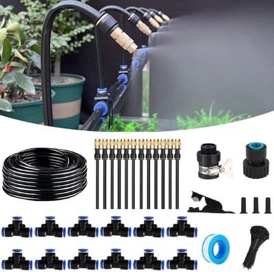 Druppelirrigatieset met Snelkoppeling en Verstelbare Sproeiers voor Tuinactivatie