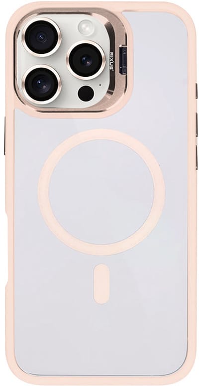 Rixus Classic 03 Case With MagSafe For Apple iPhone 16 Pro Light Pink