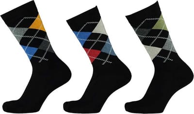 Apollo - 6-Pack - Geruite Modal Sokken - Zijdezacht - Vochtabsorberend - Heren / Dames - multi zwart - 35-38 - 121461001