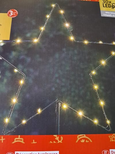 Livarno home LED Tuinprikker Kerst verlichting - Ster - 42 cm - Met 6 uurs timer