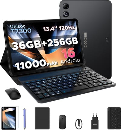 DOOGEE U13 Pro VIP - Tablet - 36GB RAM + 256GB ROM (2TB/TF) - 11000mAh/18W - 13,4 Inch FHD+ 120Hz IPS - Android 16 - T7300 - Dubbele luidsprekers - Wi-Fi 5 - Face ID - Bluetooth 5.4 - Volledige accessoirebundel met toetsenbord, stylus, muis en hoesje