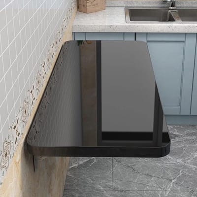 Opvouwbaar Wandbureau - Klaptafel Bureau - Ruimte Besparen - Stevig Ontwerp - 80x30cm - Zwart