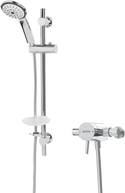 Douchekraan Verstelbaar - Thermostatische Douchekraan - Veilig Douchen - Verstelbare Inlaten - 136-158mm - Chroom