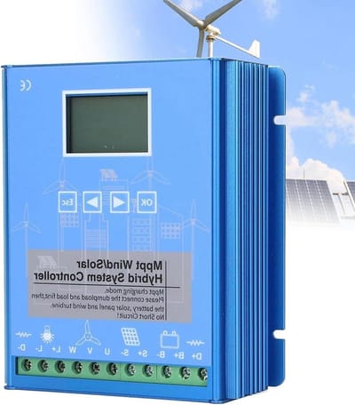 Hybride Laadregelaar - Wind Zonne Energie - Energie Beheer - MPPT Technologie - 12V 24V 48V - Zwart